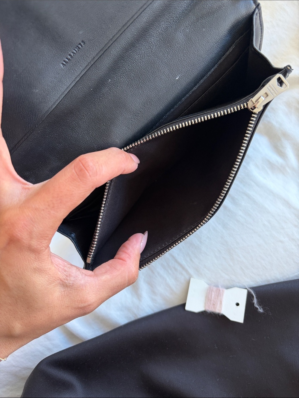 AllSaints Black Crossbody with Studded Strap - Picture 5 of 11